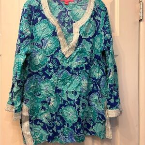 Lilly Pulitzer sequined V-Neck Tunic Top